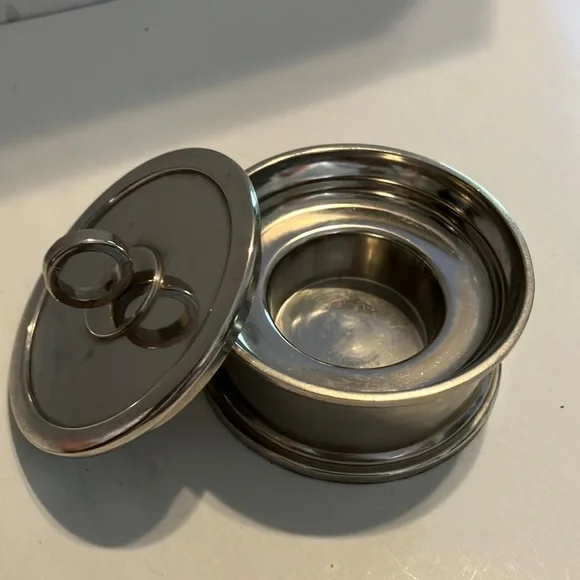 PartyLite Silver Tea Light Candle Holder with Lid - Picture 3 of 6